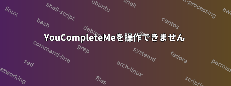 YouCompleteMeを操作できません