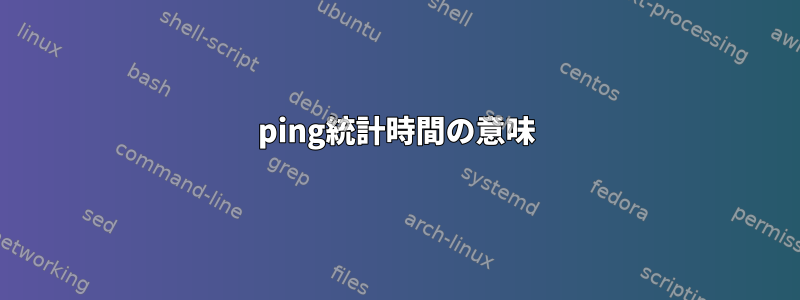 ping統計時間の意味