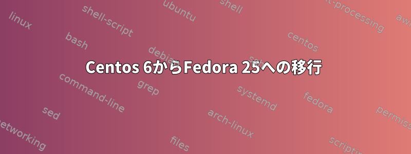 Centos 6からFedora 25への移行