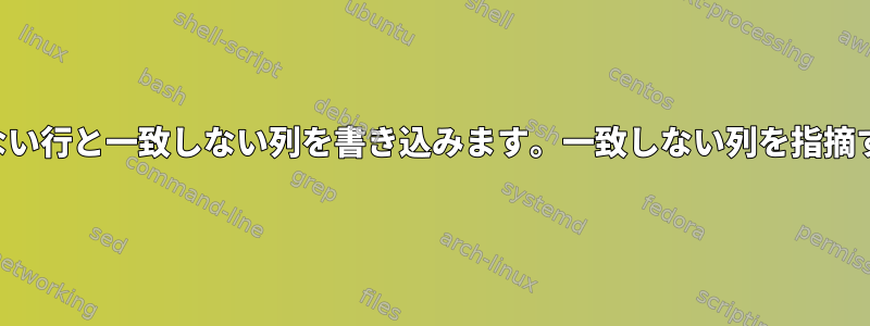 両方のファイルを比較し、一致しない行と一致しない列を書き込みます。一致しない列を指摘するのが私の主な問題の説明です。