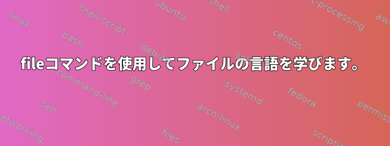 fileコマンドを使用してファイルの言語を学びます。