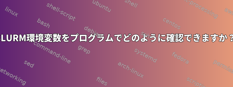 SLURM環境変数をプログラムでどのように確認できますか？