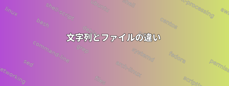 文字列とファイルの違い