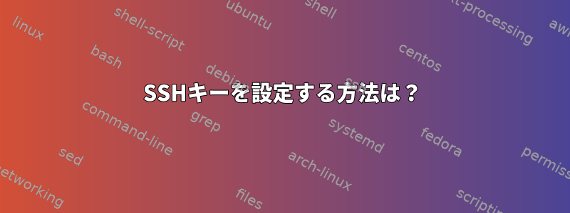 SSHキーを設定する方法は？