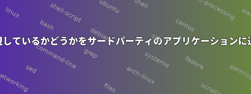 ユーザーがCPU使用率を監視しているかどうかをサードパーティのアプリケーションに通知する方法はありますか？