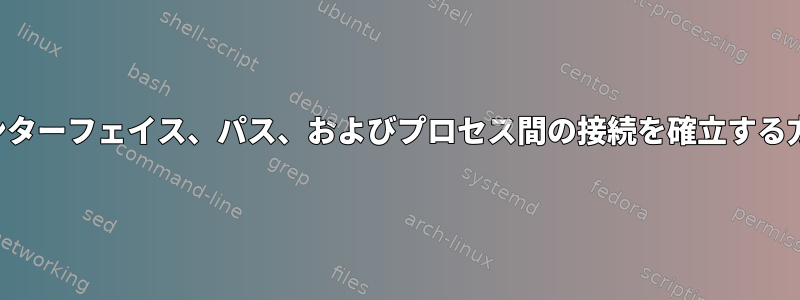 インターフェイス、パス、およびプロセス間の接続を確立する方法