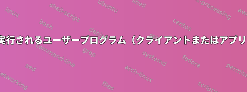 X11のサーバークライアントモデルで「リモートシステムで実行されるユーザープログラム（クライアントまたはアプリケーションと呼ばれる）」をどのように理解していますか？