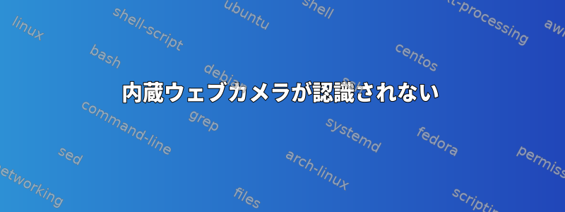 内蔵ウェブカメラが認識されない