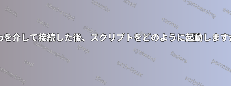 xrdpを介して接続した後、スクリプトをどのように起動しますか？