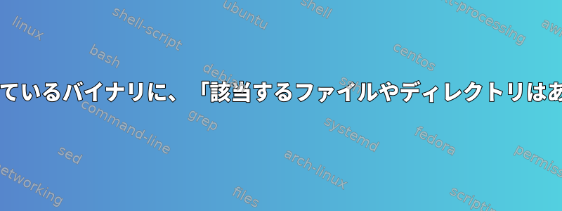 Optwareがインストールされているバイナリに、「該当するファイルやディレクトリはありません」と表示されます。