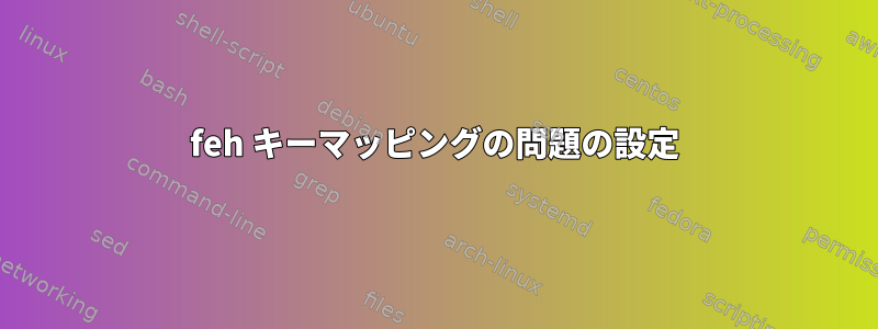 feh キーマッピングの問題の設定