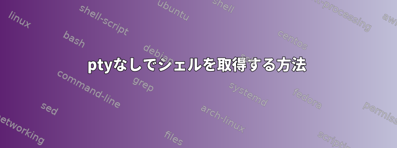 ptyなしでシェルを取得する方法