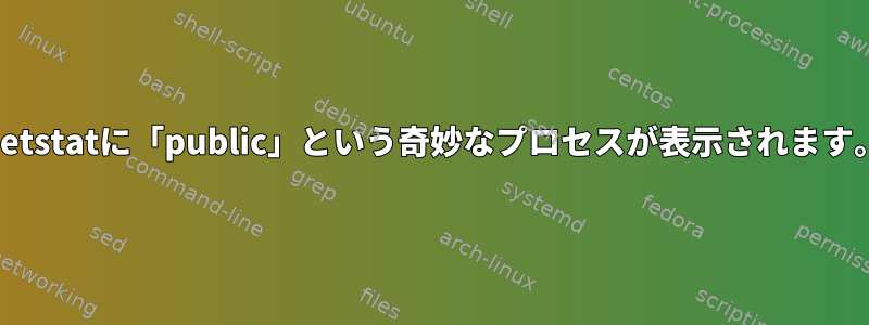 Netstatに「public」という奇妙なプロセスが表示されます。