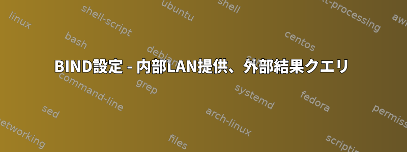 BIND設定 - 内部LAN提供、外部結果クエリ