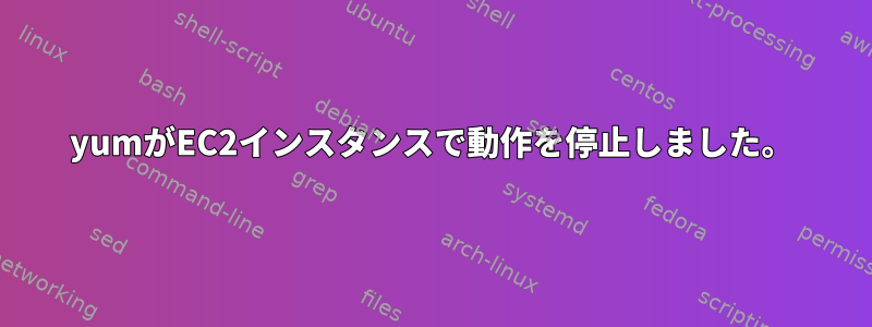 yumがEC2インスタンスで動作を停止しました。