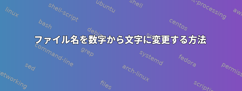 ファイル名を数字から文字に変更する方法