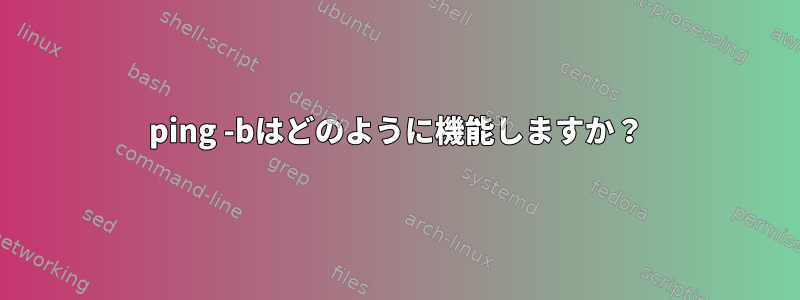 ping -bはどのように機能しますか？