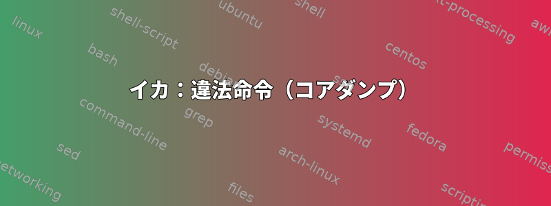 イカ：違法命令（コアダンプ）