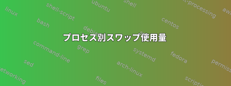 プロセス別スワップ使用量