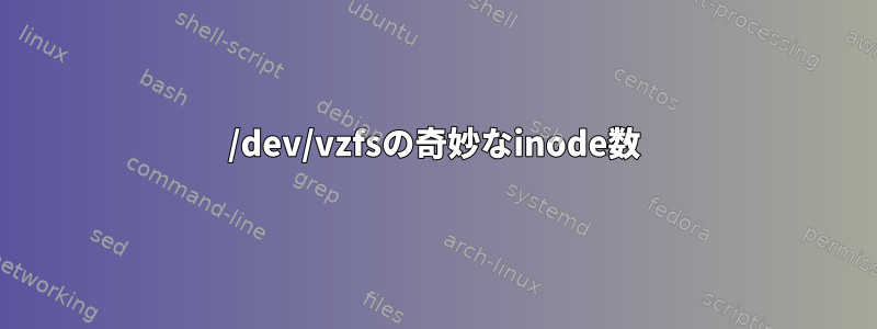 /dev/vzfsの奇妙なinode数