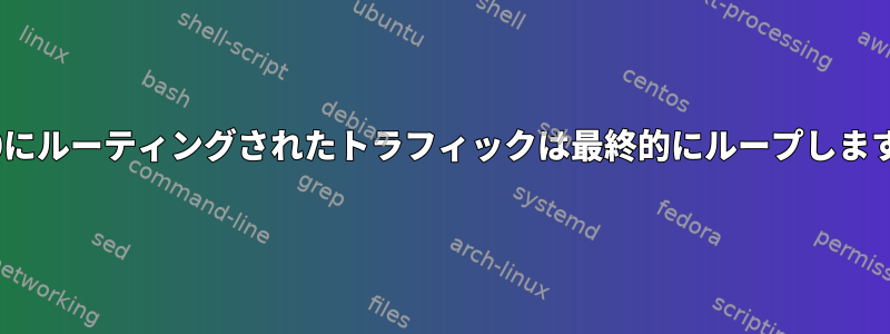 br0にルーティングされたトラフィックは最終的にループします。