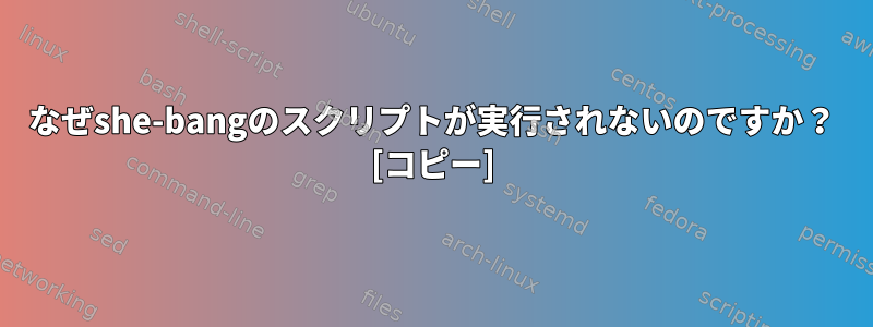 なぜshe-bangのスクリプトが実行されないのですか？ [コピー]