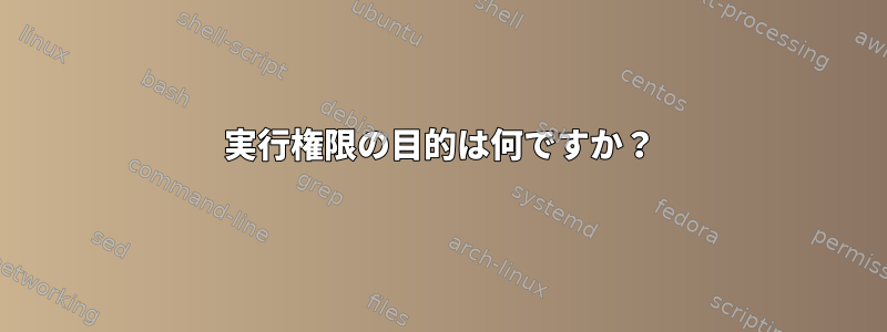 実行権限の目的は何ですか？