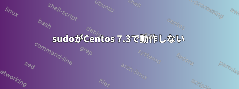 sudoがCentos 7.3で動作しない