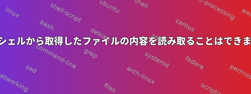 対話型シェルから取得したファイルの内容を読み取ることはできますか？