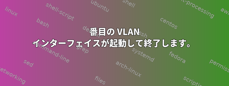 2 番目の VLAN インターフェイスが起動して終了します。