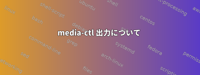 media-ctl 出力について