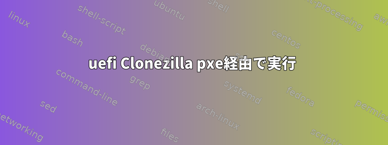 uefi Clonezilla pxe経由で実行