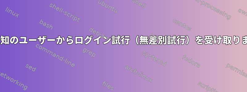 私のPostfixメールサーバーが未知のユーザーからログイン試行（無差別試行）を受け取りました。どうすればいいですか？