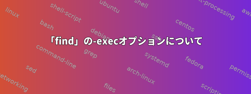 「find」の-execオプションについて