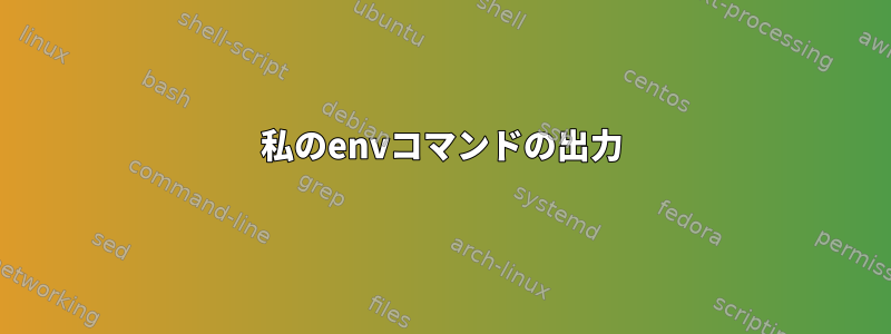 私のenvコマンドの出力