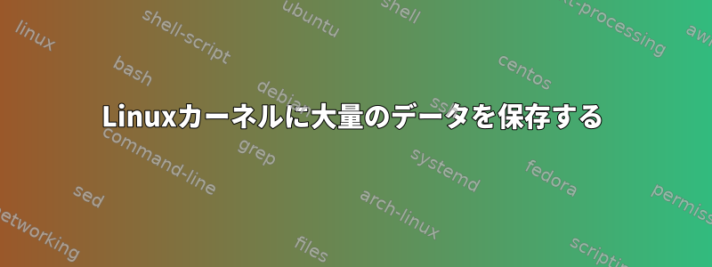 Linuxカーネルに大量のデータを保存する