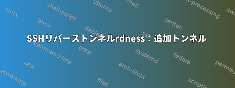 SSHリバーストンネルrdness：追加トンネル