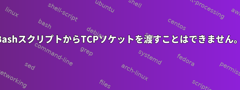 BashスクリプトからTCPソケットを渡すことはできません。