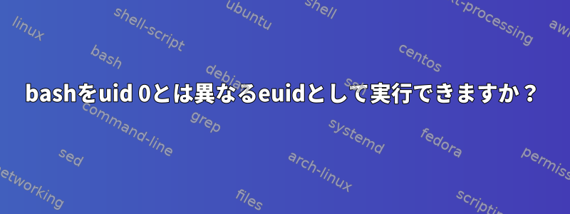 bashをuid 0とは異なるeuidとして実行できますか？