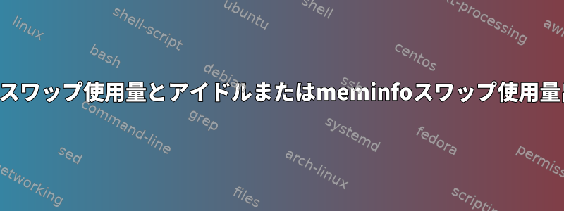 プロセスのスワップ使用量とアイドルまたはmeminfoスワップ使用量出力の違い