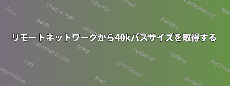 リモートネットワークから40kパスサイズを取得する