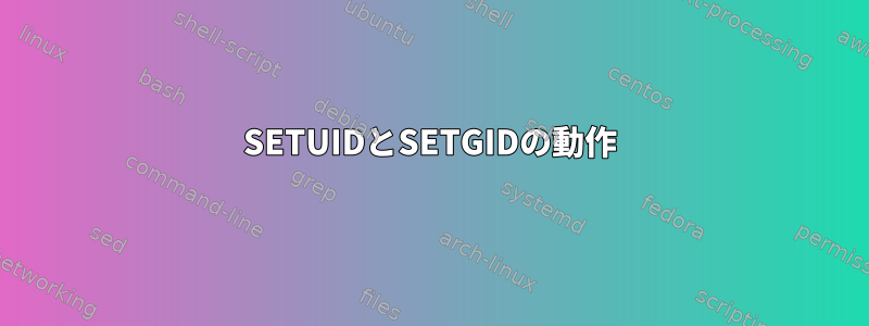 SETUIDとSETGIDの動作