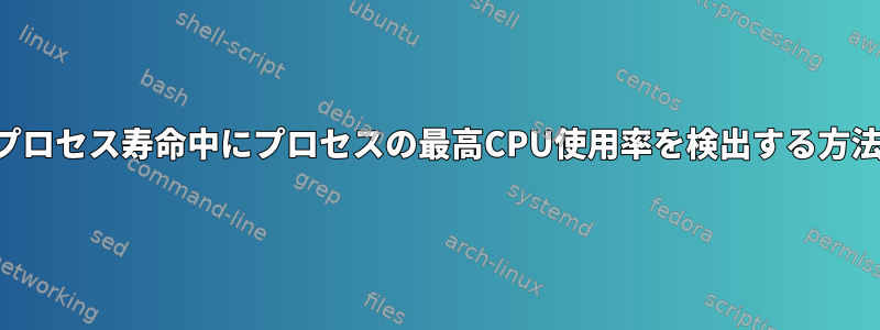 プロセス寿命中にプロセスの最高CPU使用率を検出する方法