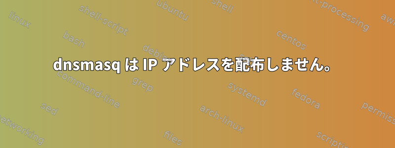 dnsmasq は IP アドレスを配布しません。