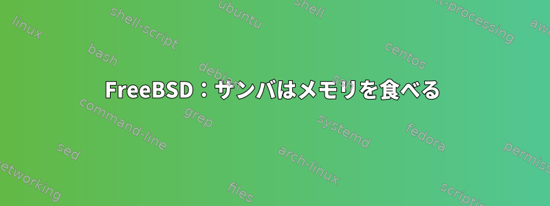 FreeBSD：サンバはメモリを食べる