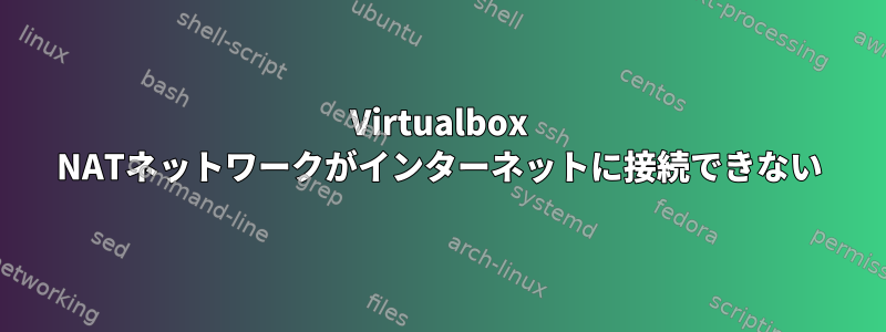 Virtualbox NATネットワークがインターネットに接続できない