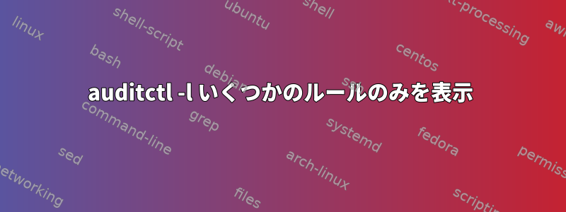 auditctl -l いくつかのルールのみを表示