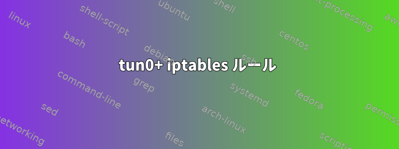 tun0+ iptables ルール