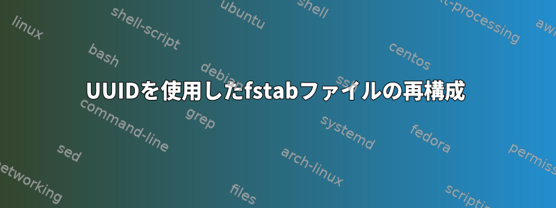 UUIDを使用したfstabファイルの再構成