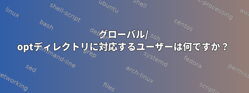 グローバル/ optディレクトリに対応するユーザーは何ですか？